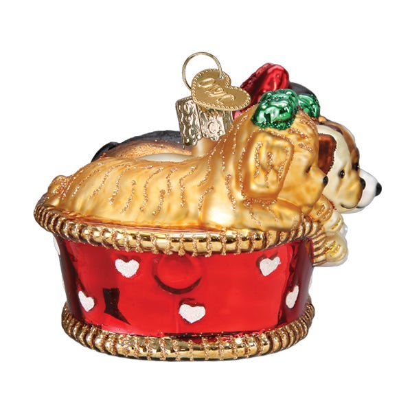 Puppies In A Basket Ornament - themonogram manor 