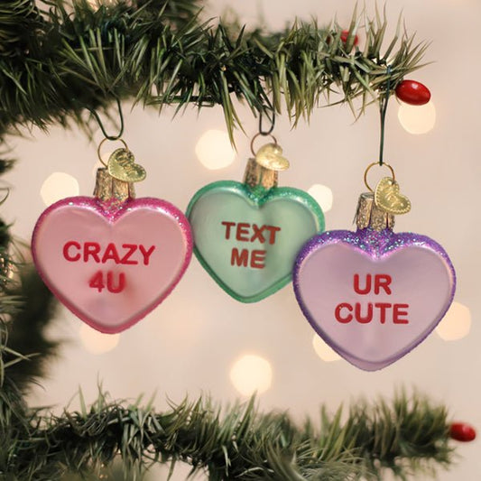 Conversation Hearts Set Ornament - themonogram manor 