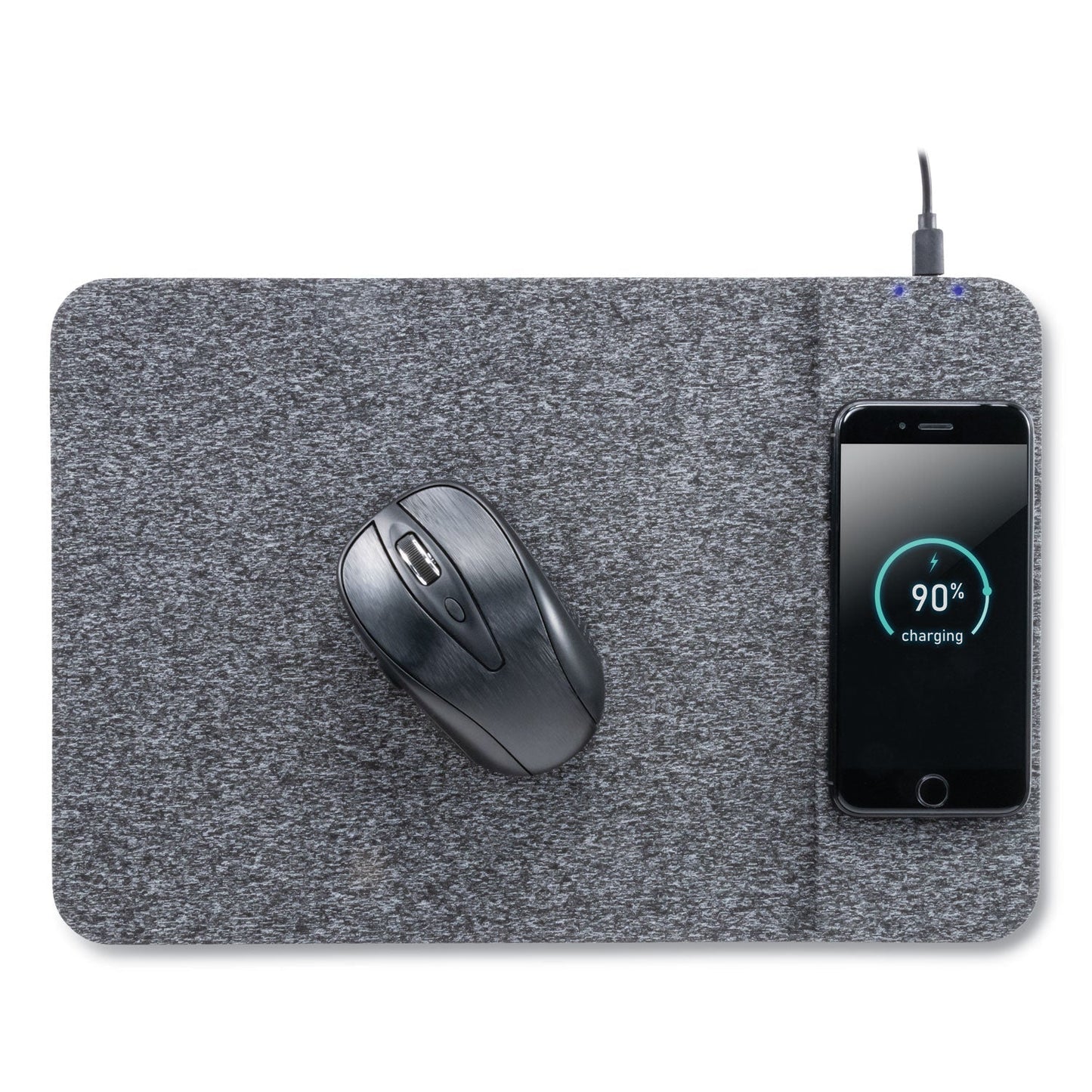 Allsop Powertrack Wireless Charging Mouse Pad, 13 x 8.75, Gray - themonogram manor 