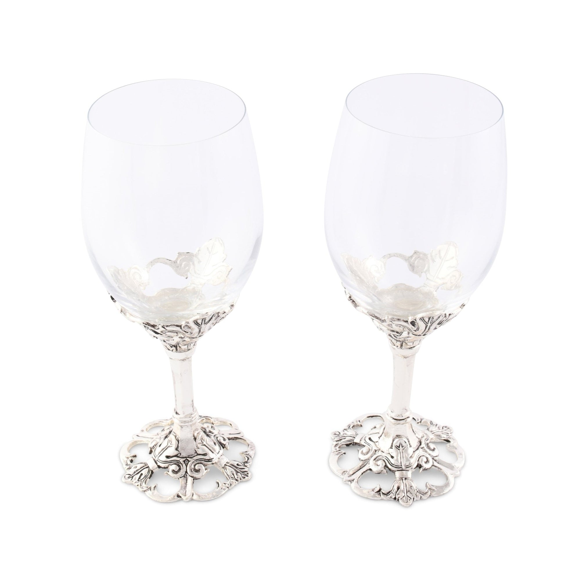 Fleur-De-Lis Wine Glasses - themonogram manor 