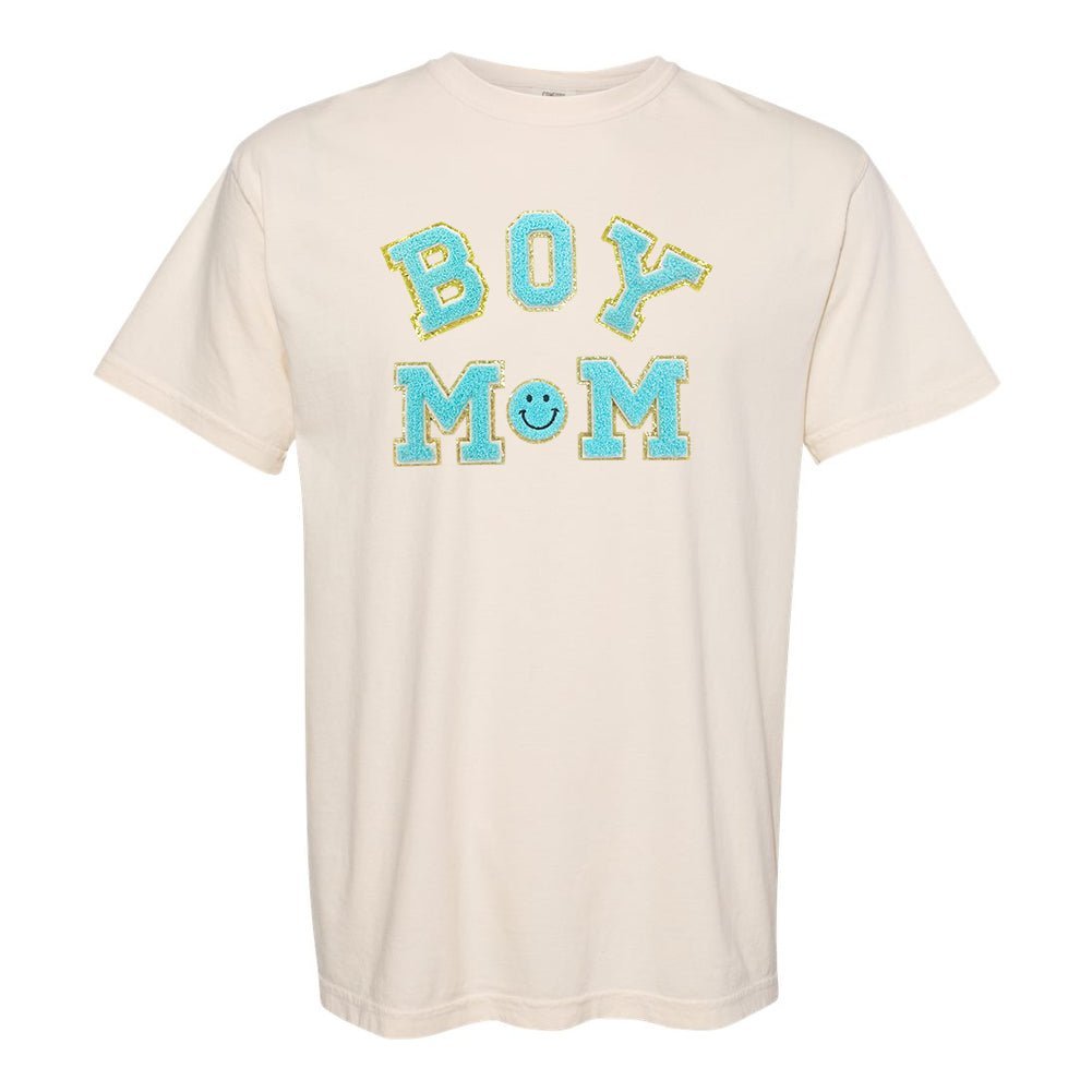 Boy Mom Letter Patch T-Shirt - themonogram manor 