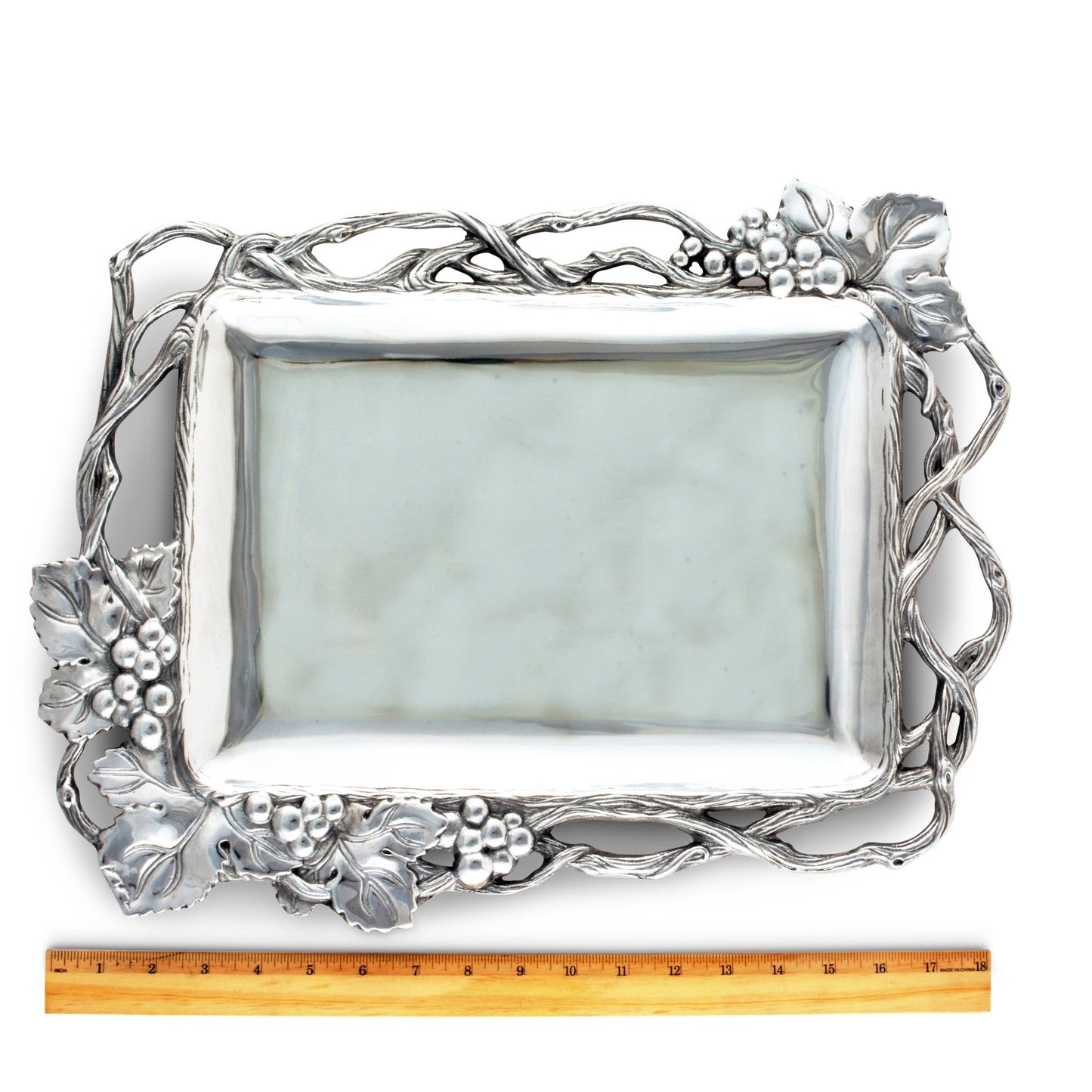 Grape Open Vine Rectangle Tray - themonogram manor 