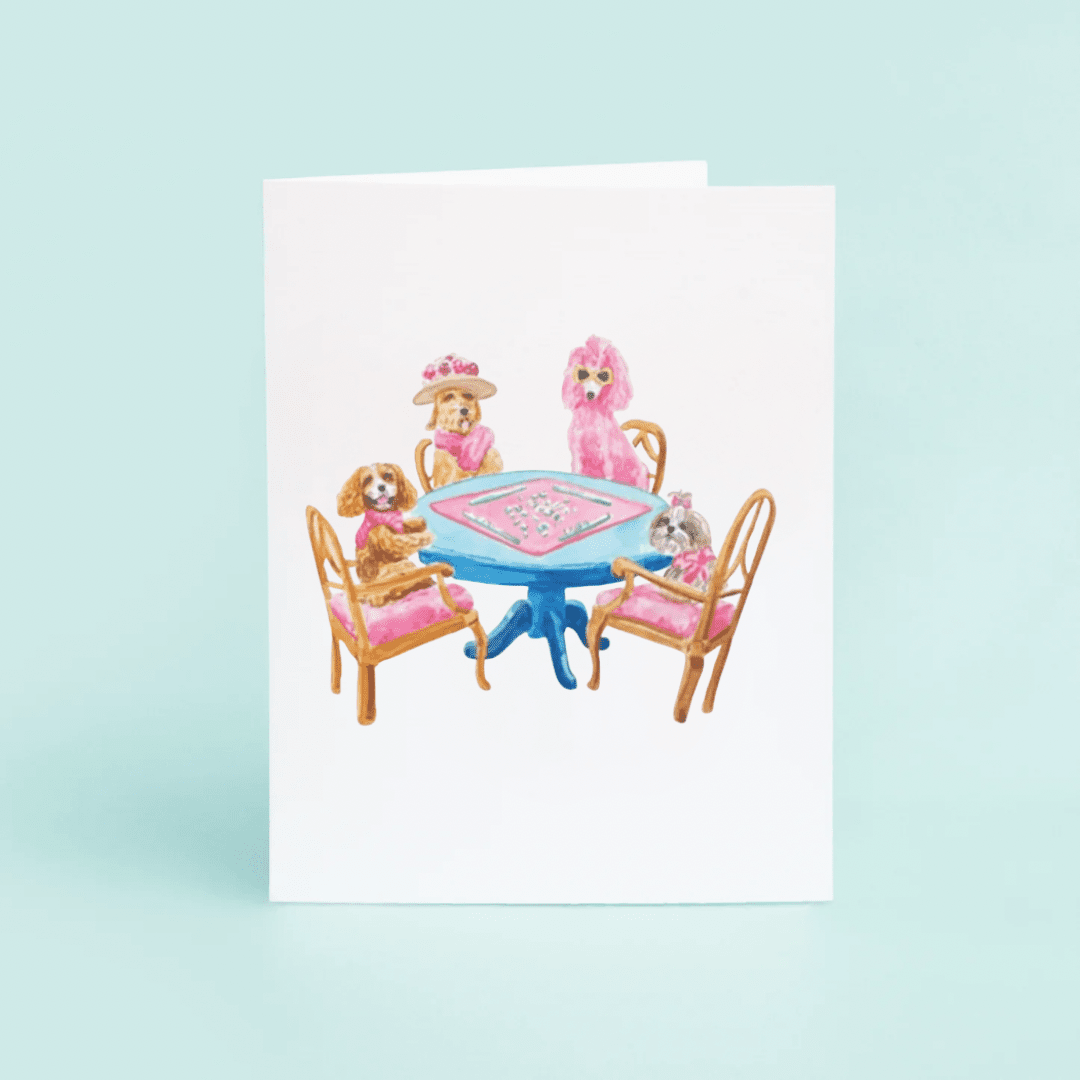 Dogs Playing Mahjong - themonogram manor 