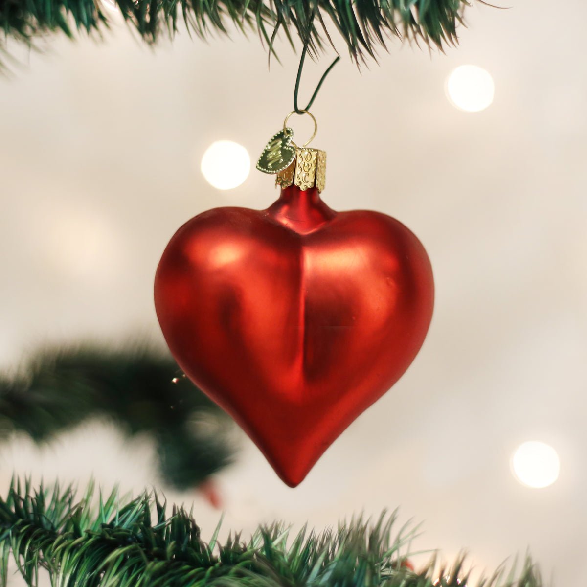 Large Matte Red Heart Ornament - themonogram manor 