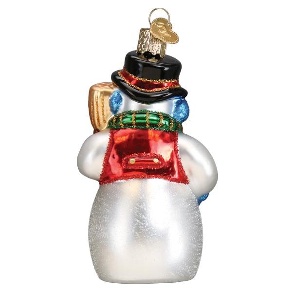 Snowman With Face Mask Ornament - themonogram manor 