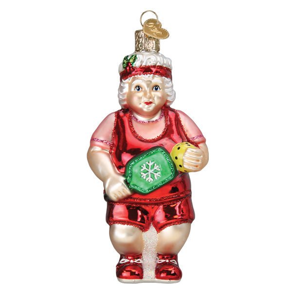 Pickleball Mrs. Claus Ornament - #themonogram manor #
