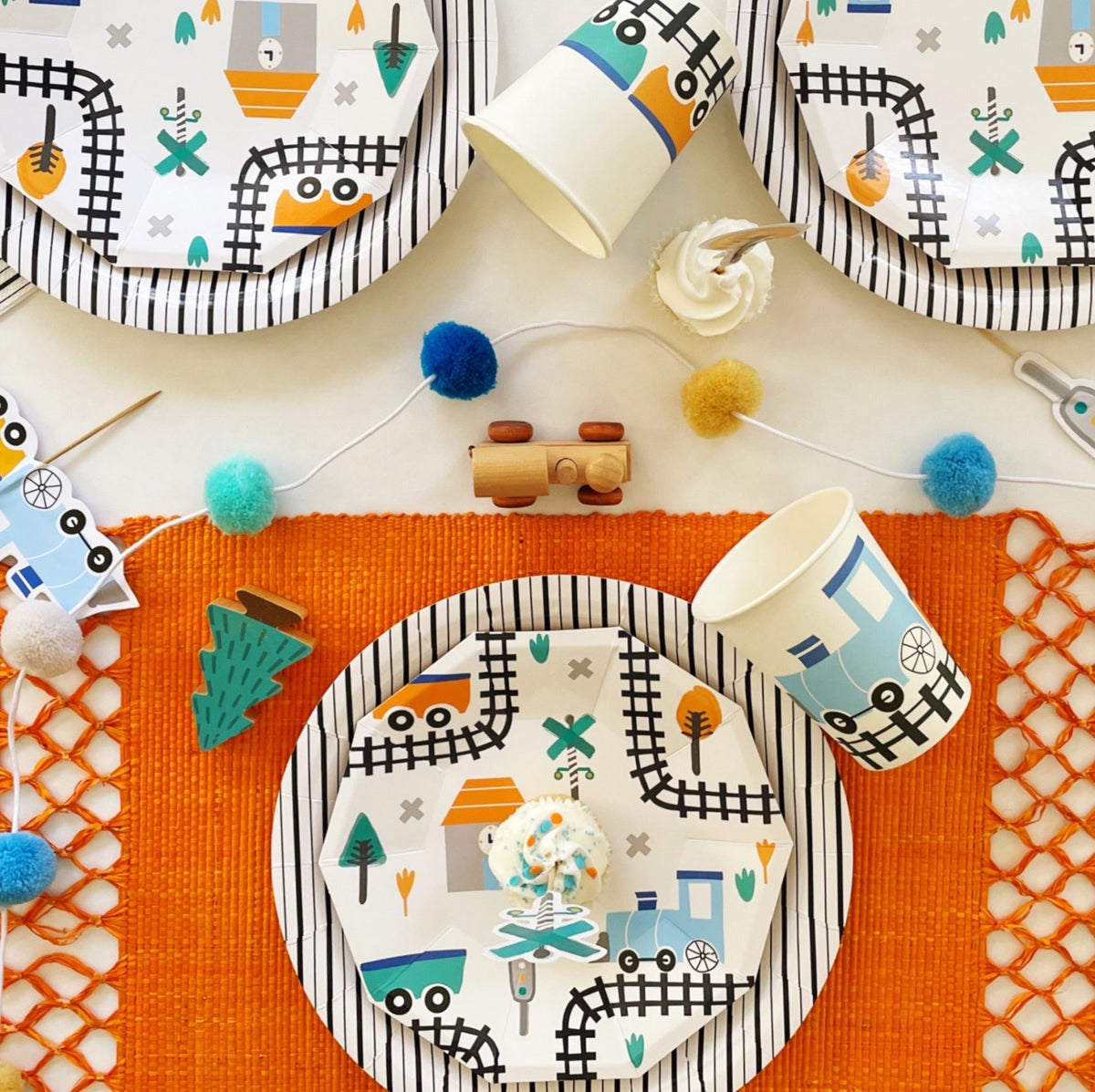 Steam Train Small Plates (Set of 8) - themonogram manor 