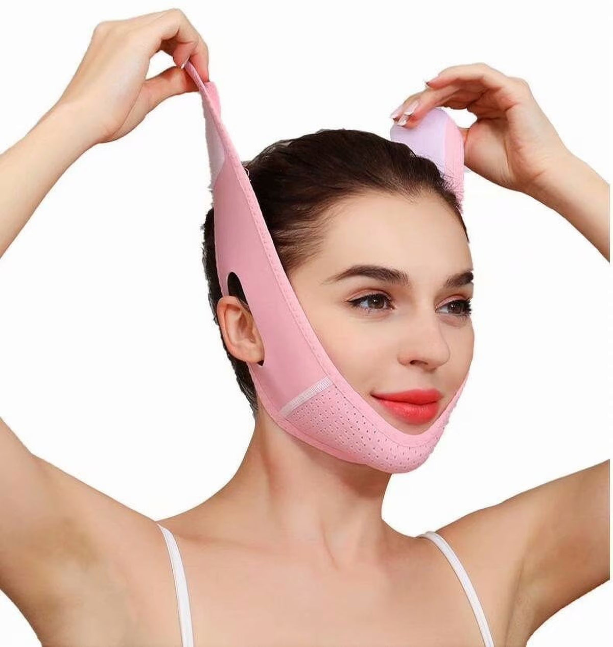 Reusable V Line Mask,V Shaped Face Mask for Sagging,Refined Jawline Support Strap,Adjustable Facial Slimming Strap,Chin up & Face Lifting Belt - themonogram manor 