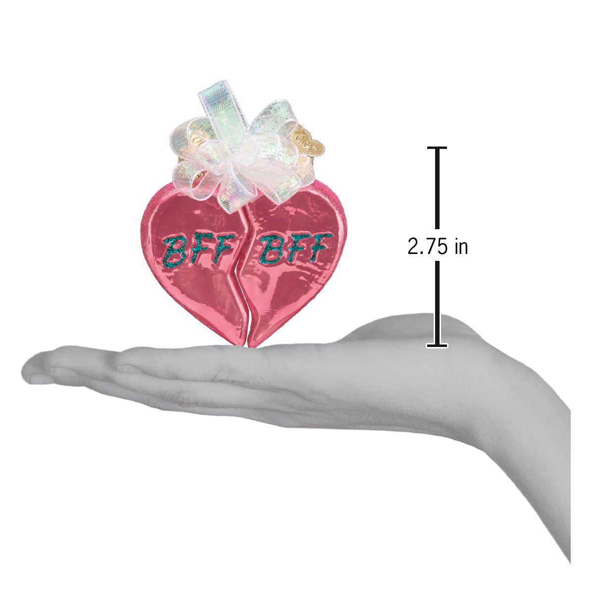 Bff Hearts Ornament - themonogram manor 