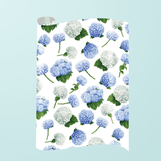 Hydrangea Pattern Gift Wrap - themonogram manor 