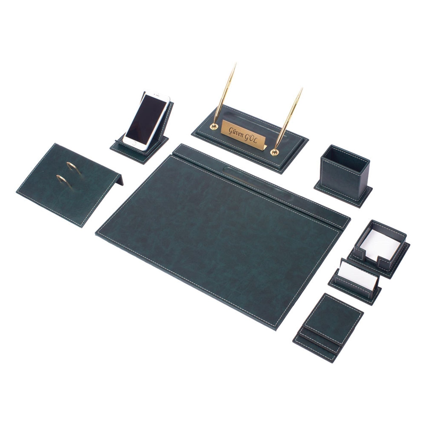 MOOG Luxury Desk Set - 12 Accessories - Black - 12 PCS - themonogram manor 