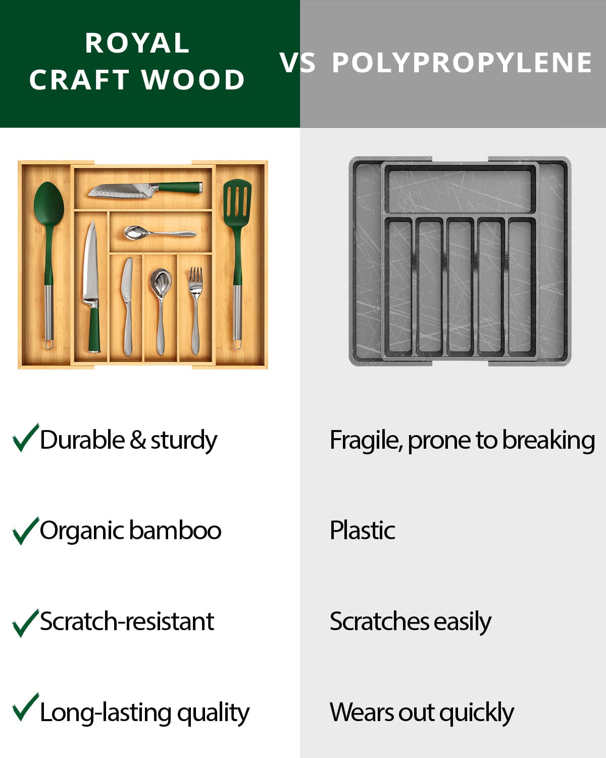 Expandable Silverware Organizer (8 Slots) - themonogram manor 