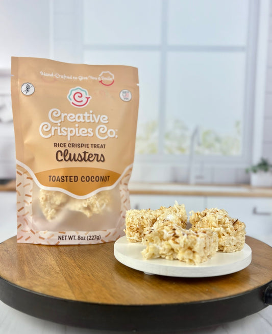 "Clusters" Toasted Coconut Crispie Mix Clusters - themonogram manor 