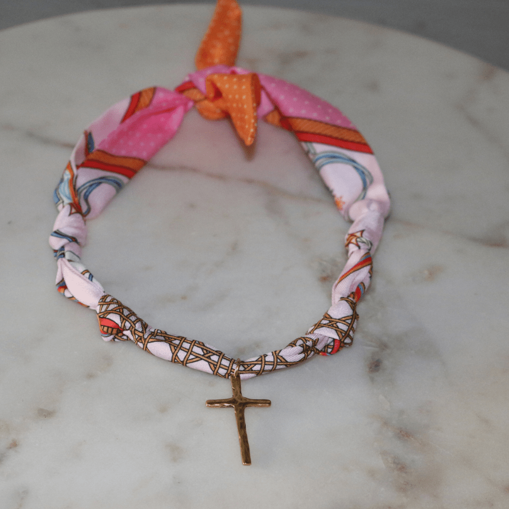 Blush and Belief Scarf Necklace - themonogram manor 