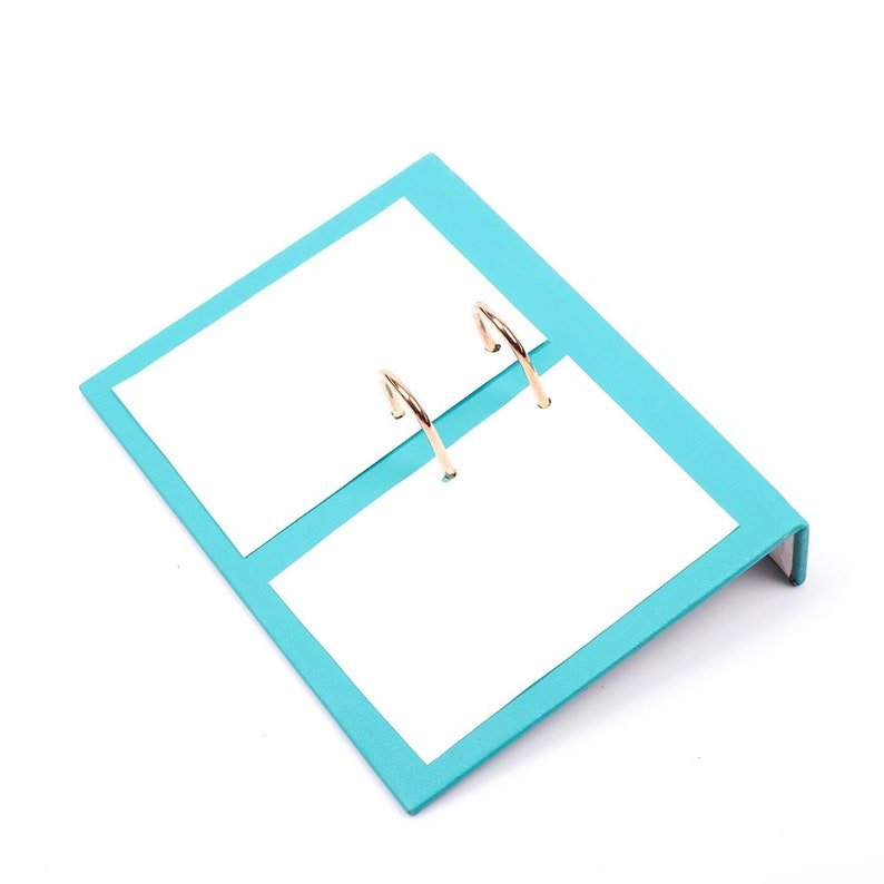 MOOG Leather Desk Set - Double Document Tray - Turquoise - 10 PCS - themonogram manor 