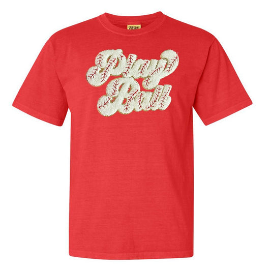 Play Ball Letter Patch T-Shirt - themonogram manor 