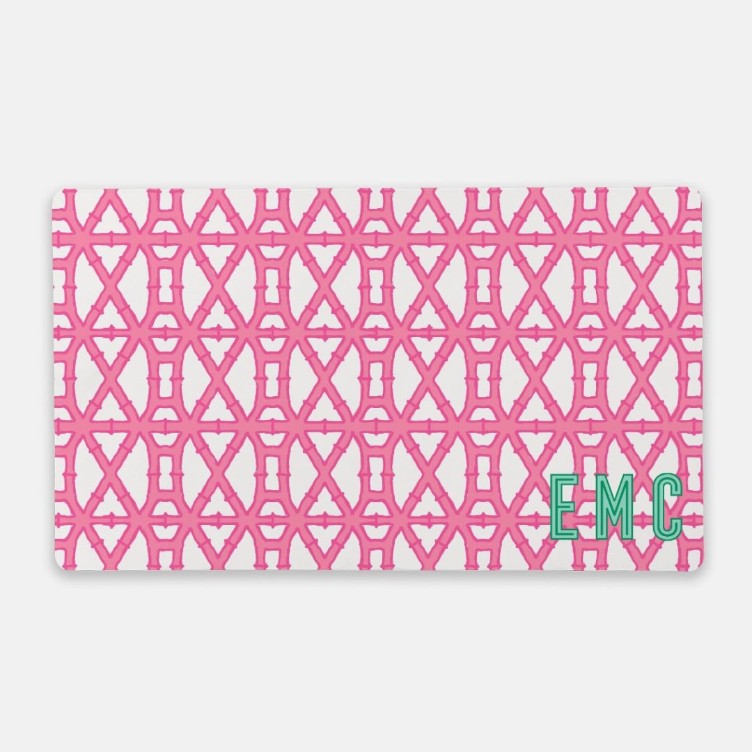Desk Mat - Bamboo Pink - New! - themonogram manor 