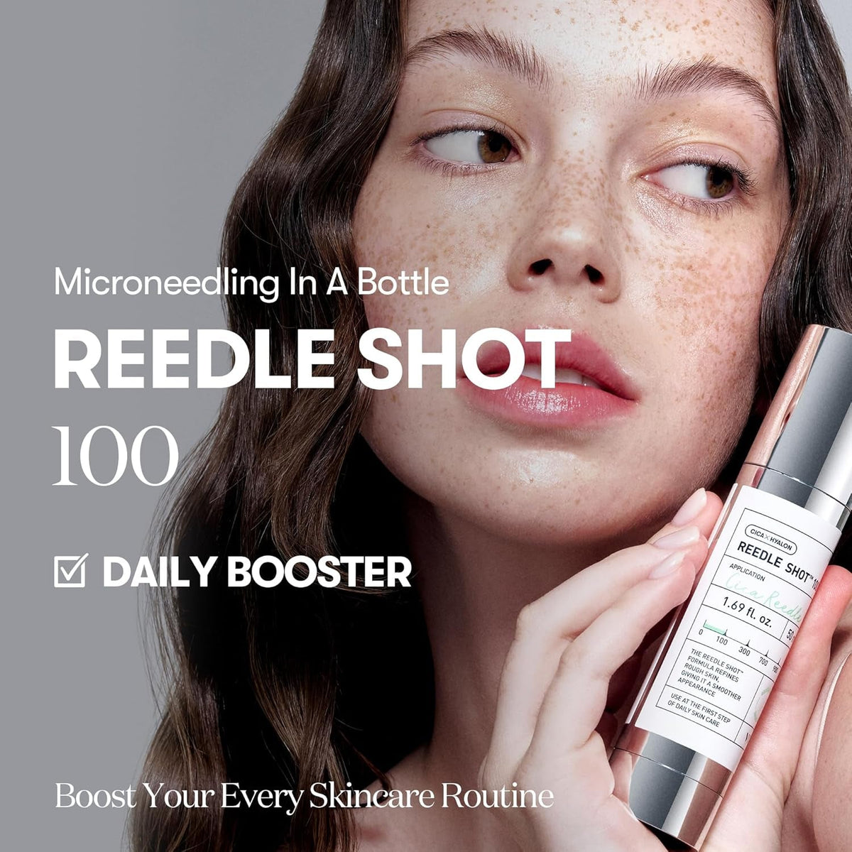 CICA Reedle Shot 100, Spicule Microneedling Serum for Pore Care & Exfoliation, Exosome, Centella Asiatica for Glass Skin, Skin Texture, Korean Liquid Skin Booster (1.69 Fl Oz / 50Ml) - themonogram manor 