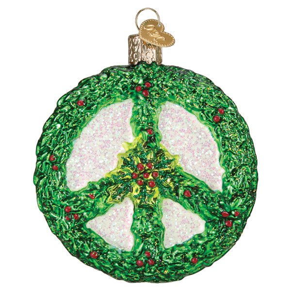 Holly Peace Symbol Ornament - #themonogram manor #