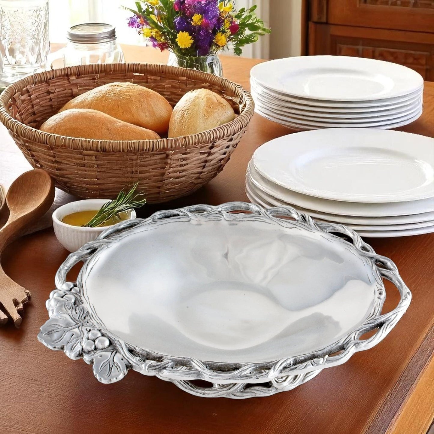 Grape Open Vine Vegetable Dish - themonogram manor 