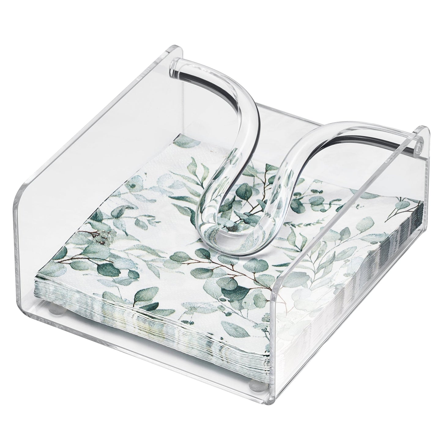 Acrylic Square Clear Cocktail Napkin Holder - themonogram manor 