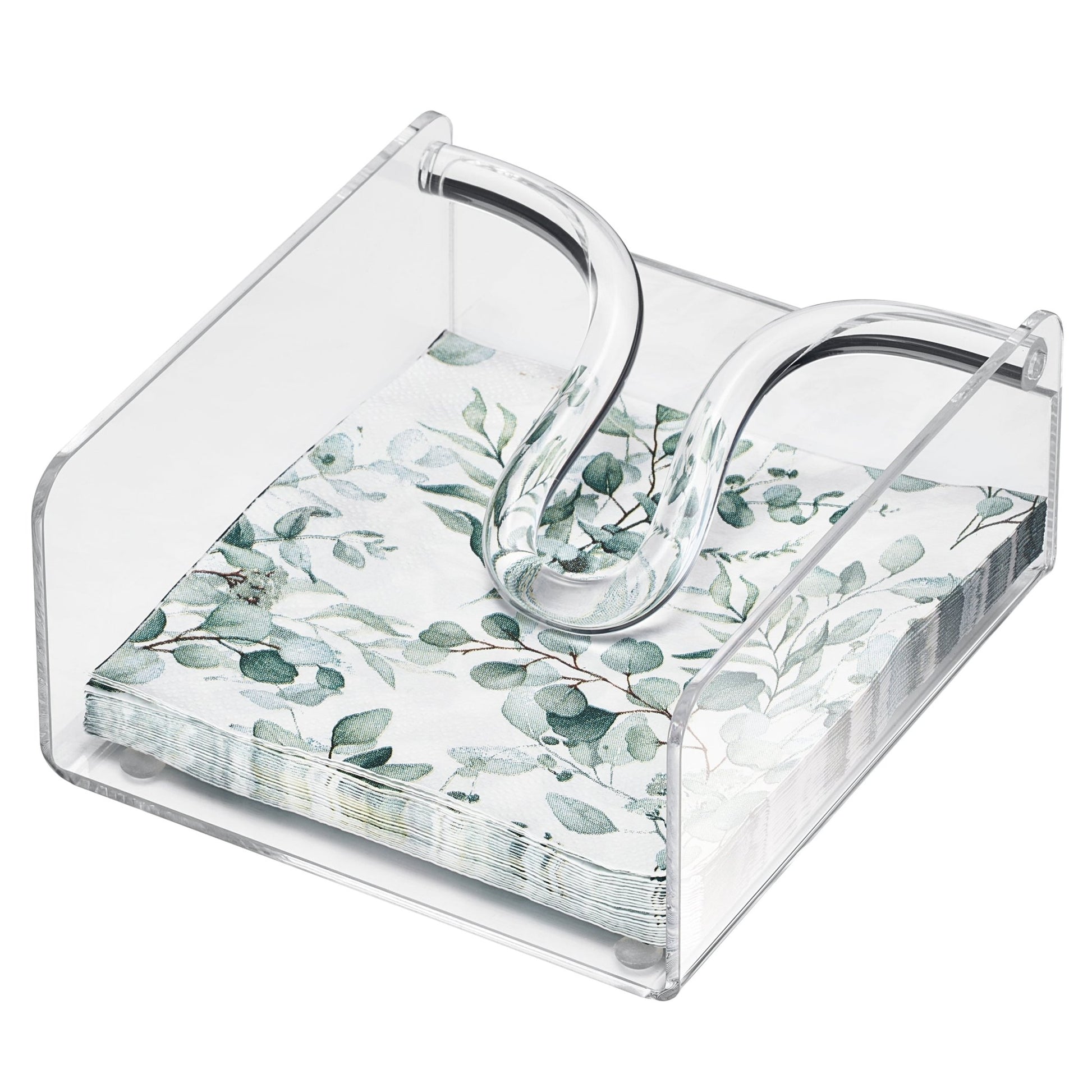 Acrylic Square Clear Cocktail Napkin Holder - themonogram manor 