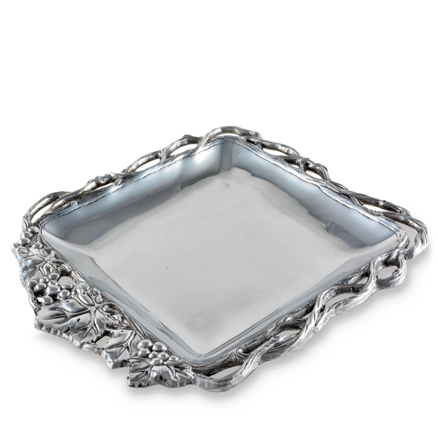 Grape Open Vine Square Tray 12 - themonogram manor 