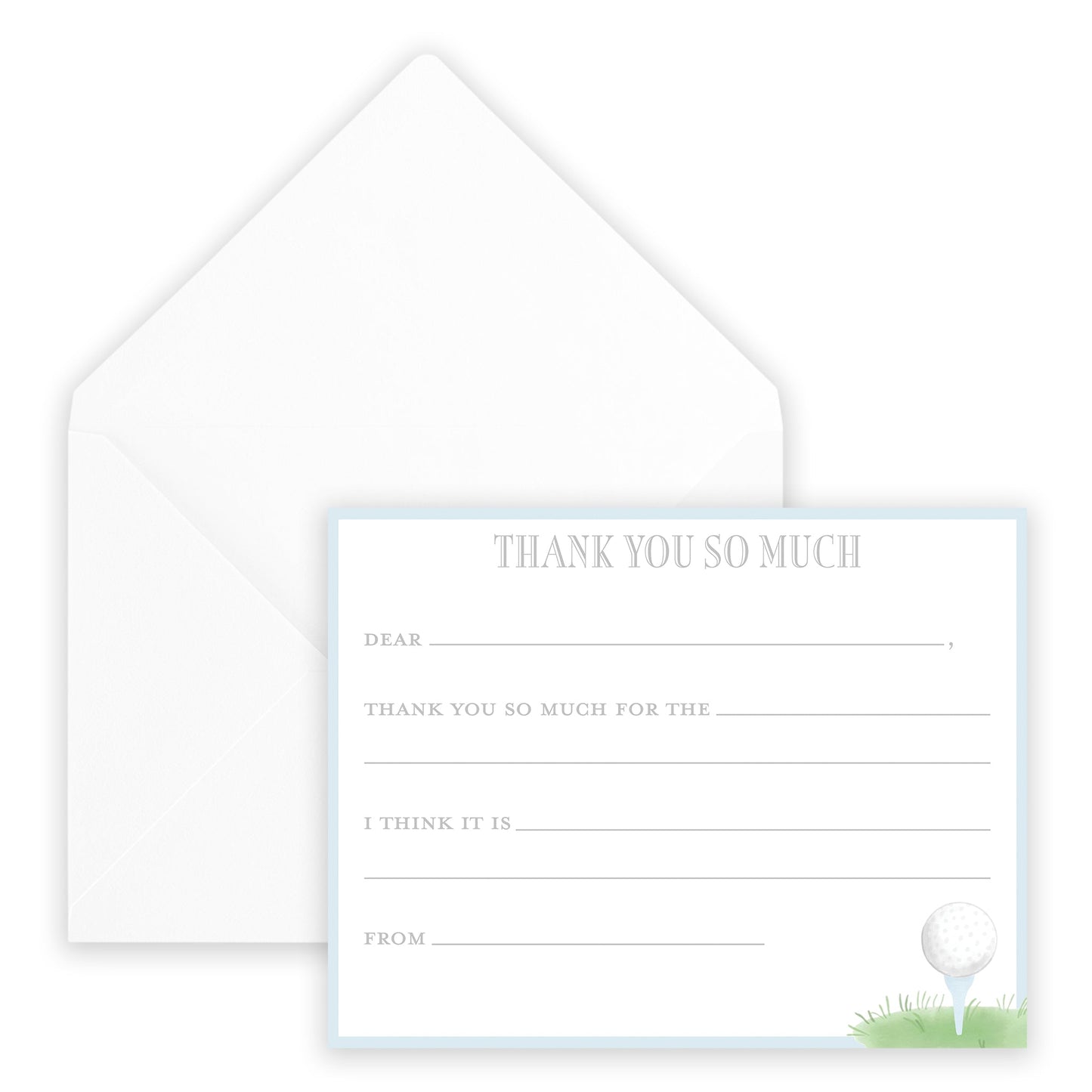 golf par - tee fill - in thank you note - themonogram manor 