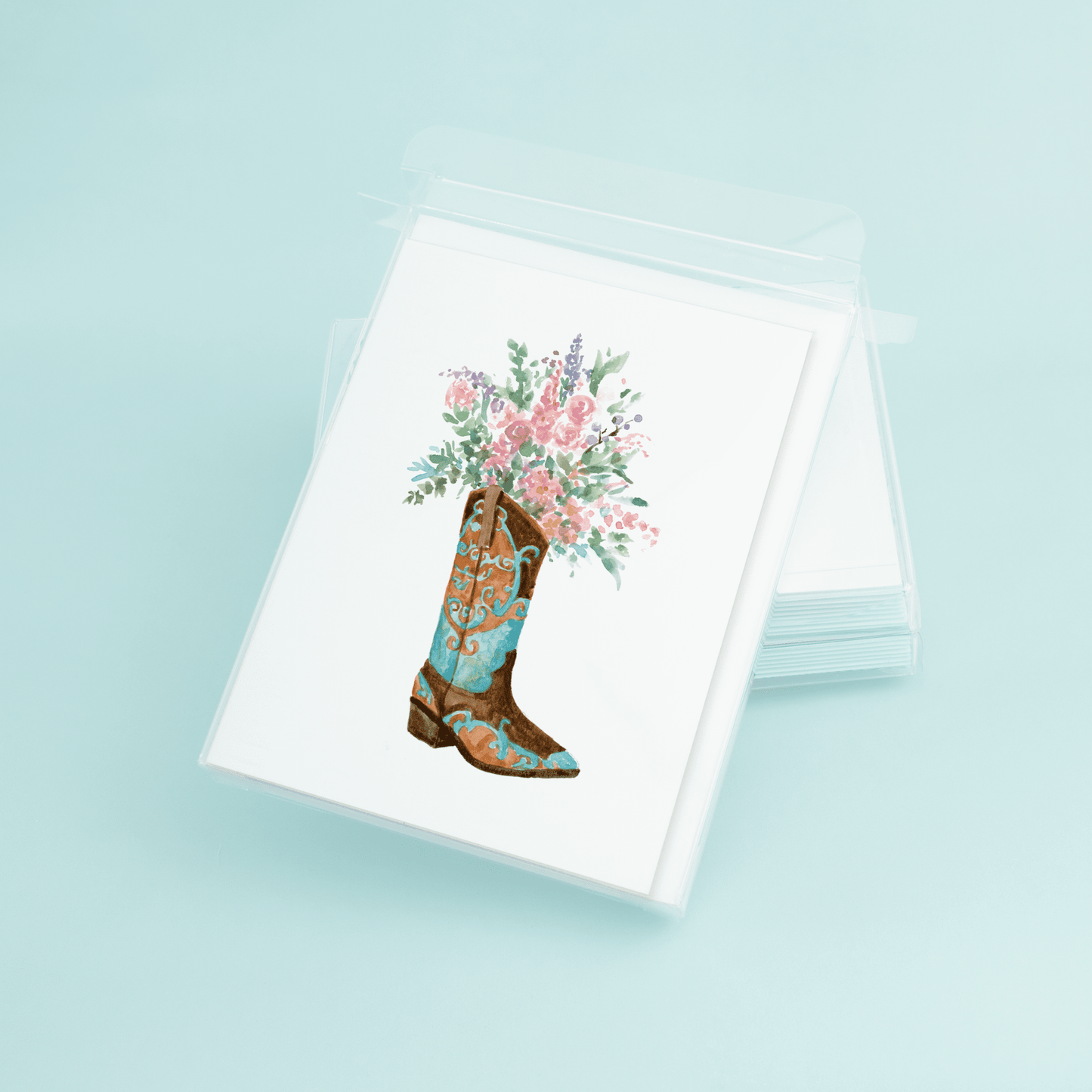 Blue Boot With Flowers - themonogram manor 