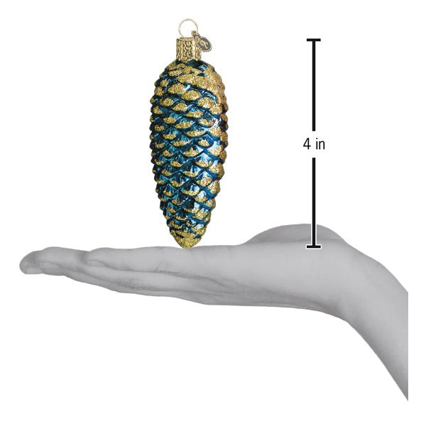Blue Shimmering Cone Ornament - themonogram manor 