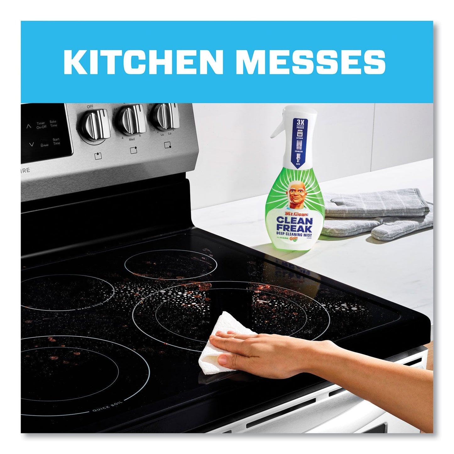 Mr. Clean Clean Freak Deep Cleaning Mist Multi - Surface Spray, Gain Original, 16 oz Spray Bottle, 6/Carton - themonogram manor 