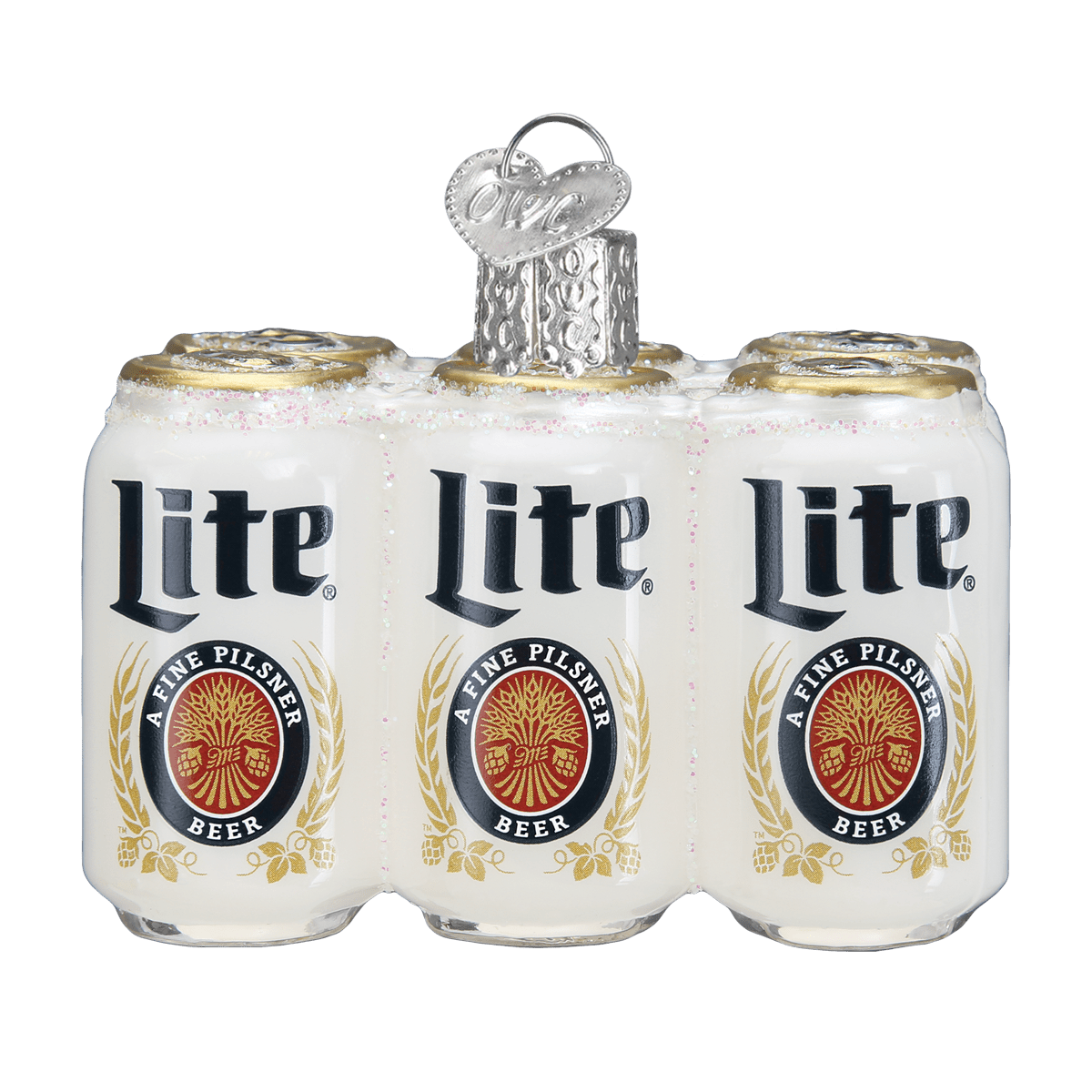 Miller Lite Six Pack Ornament - themonogram manor 