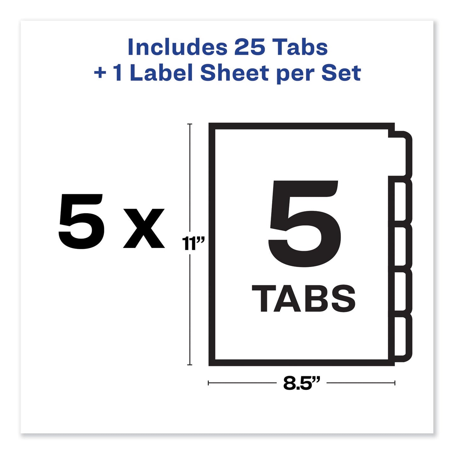 Avery Print and Apply Index Maker Clear Label Unpunched Dividers with Printable Label Strip, 5 - Tab, 11 x 8.5, Clear, 5 Sets - themonogram manor 