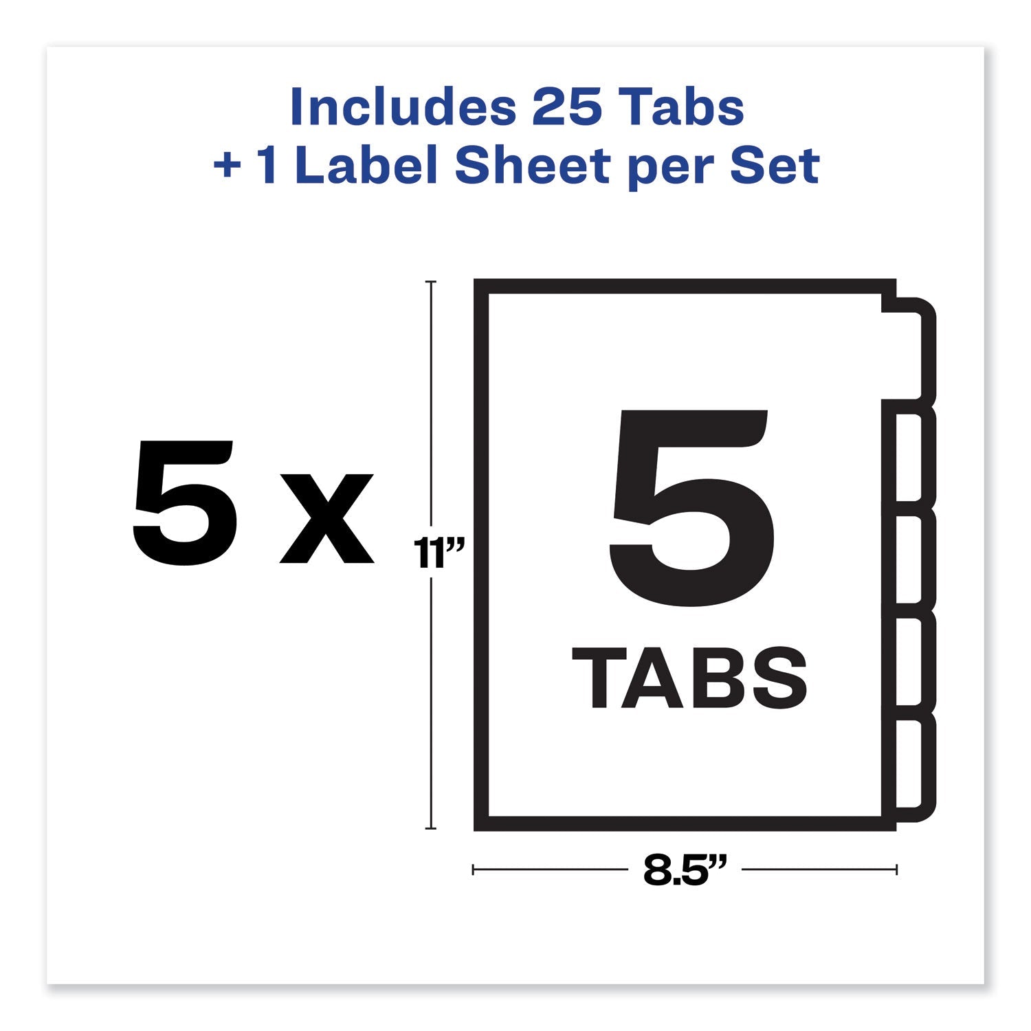 Avery Print and Apply Index Maker Clear Label Unpunched Dividers with Printable Label Strip, 5 - Tab, 11 x 8.5, Clear, 5 Sets - themonogram manor 