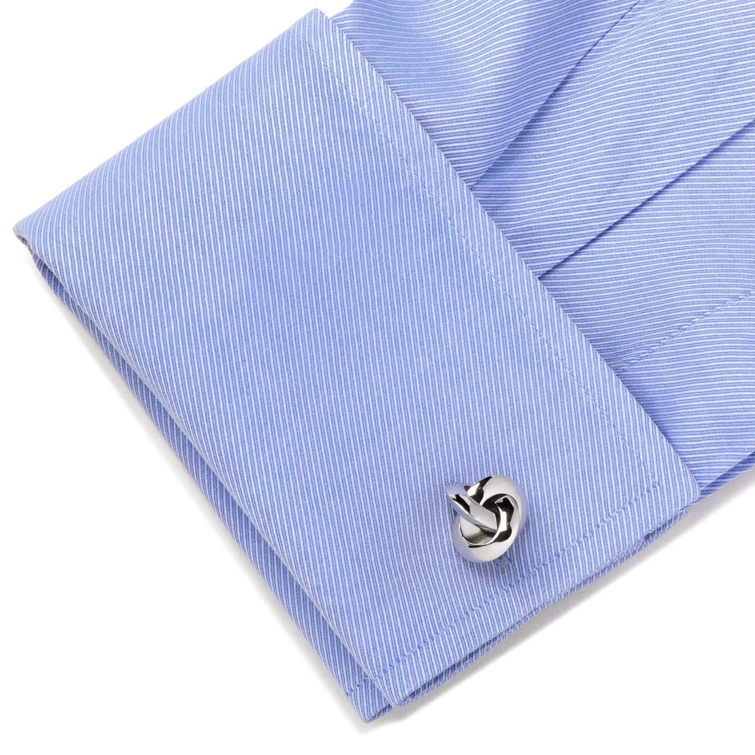 Sterling Silver Knot Cufflinks - themonogram manor 