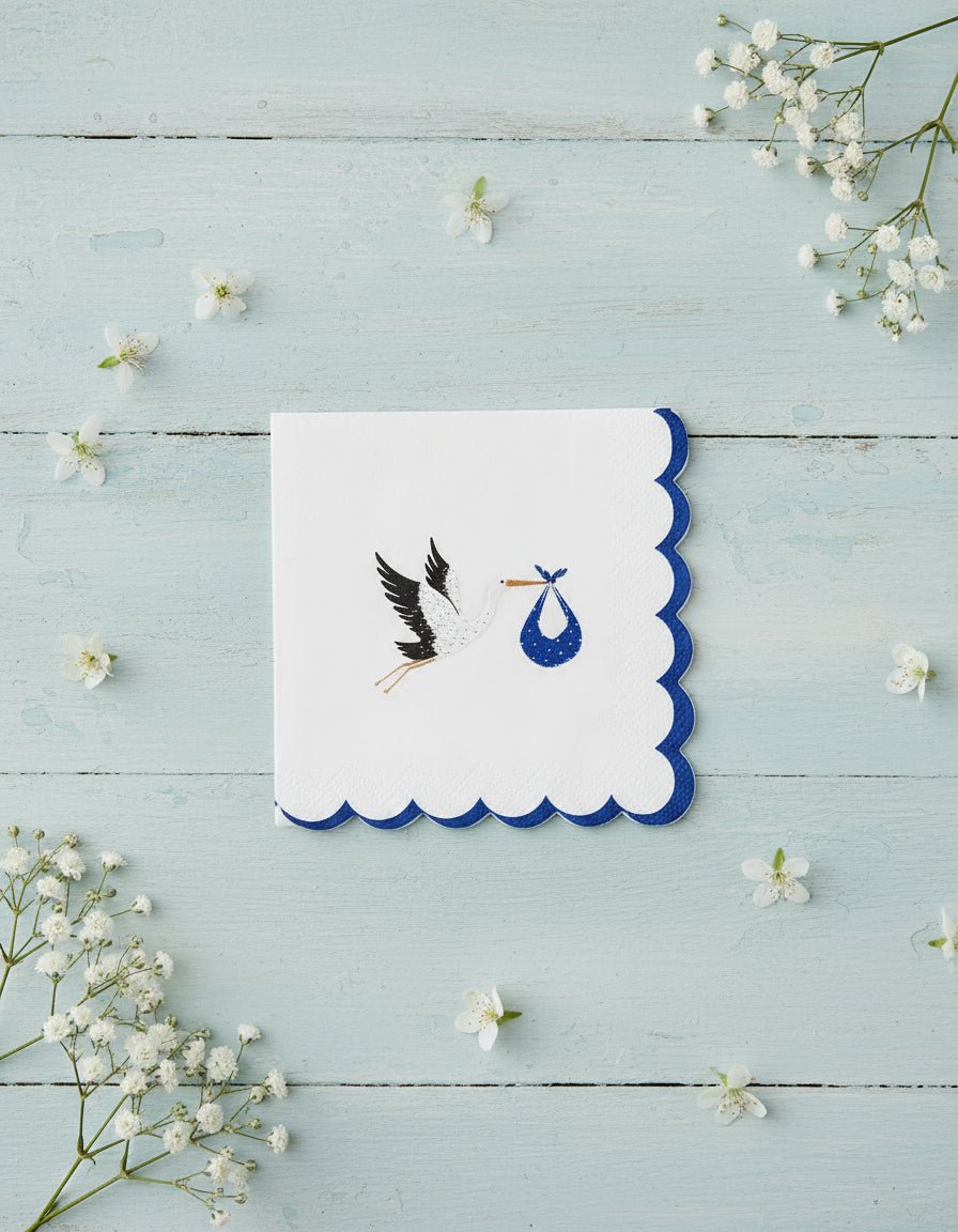 Blue Baby Shower Napkins (Set of 16) - themonogram manor 
