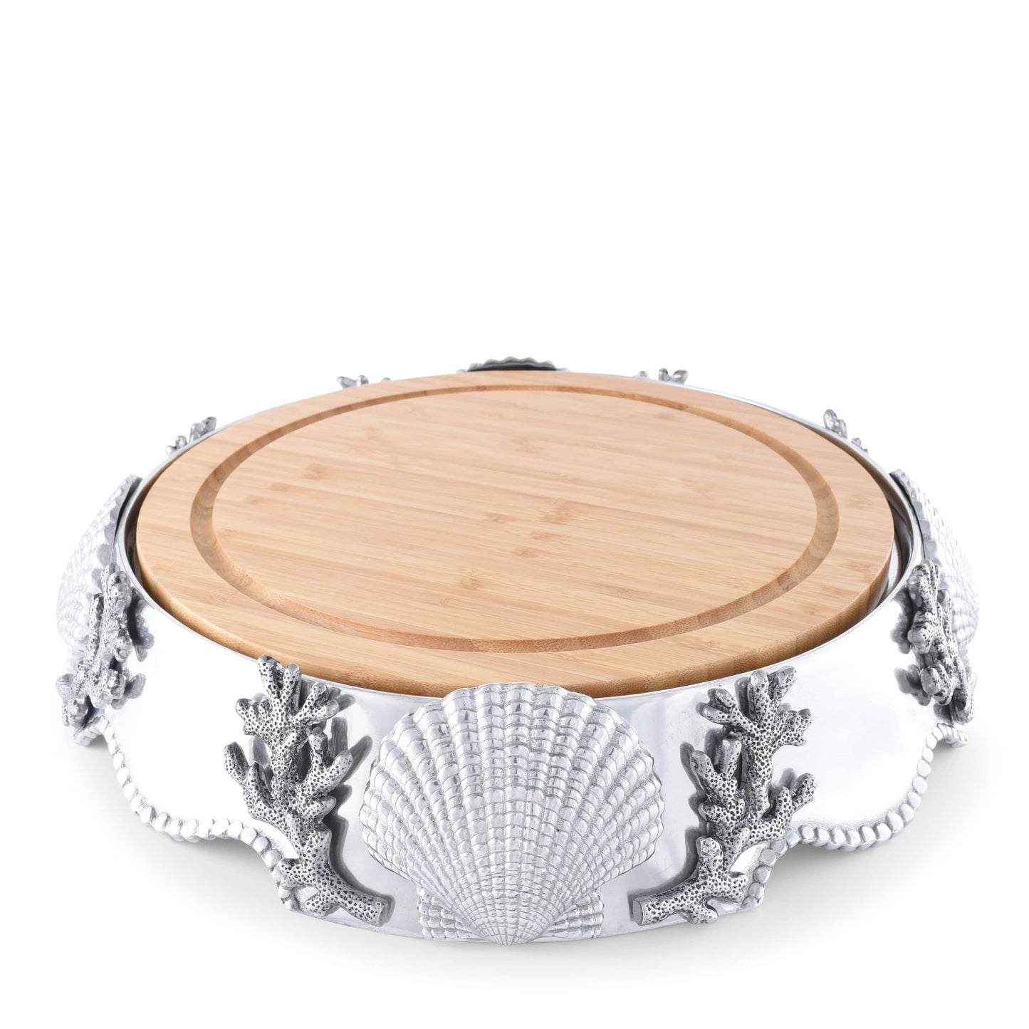 Coastal Wood Cheese Pedestal - themonogram manor 