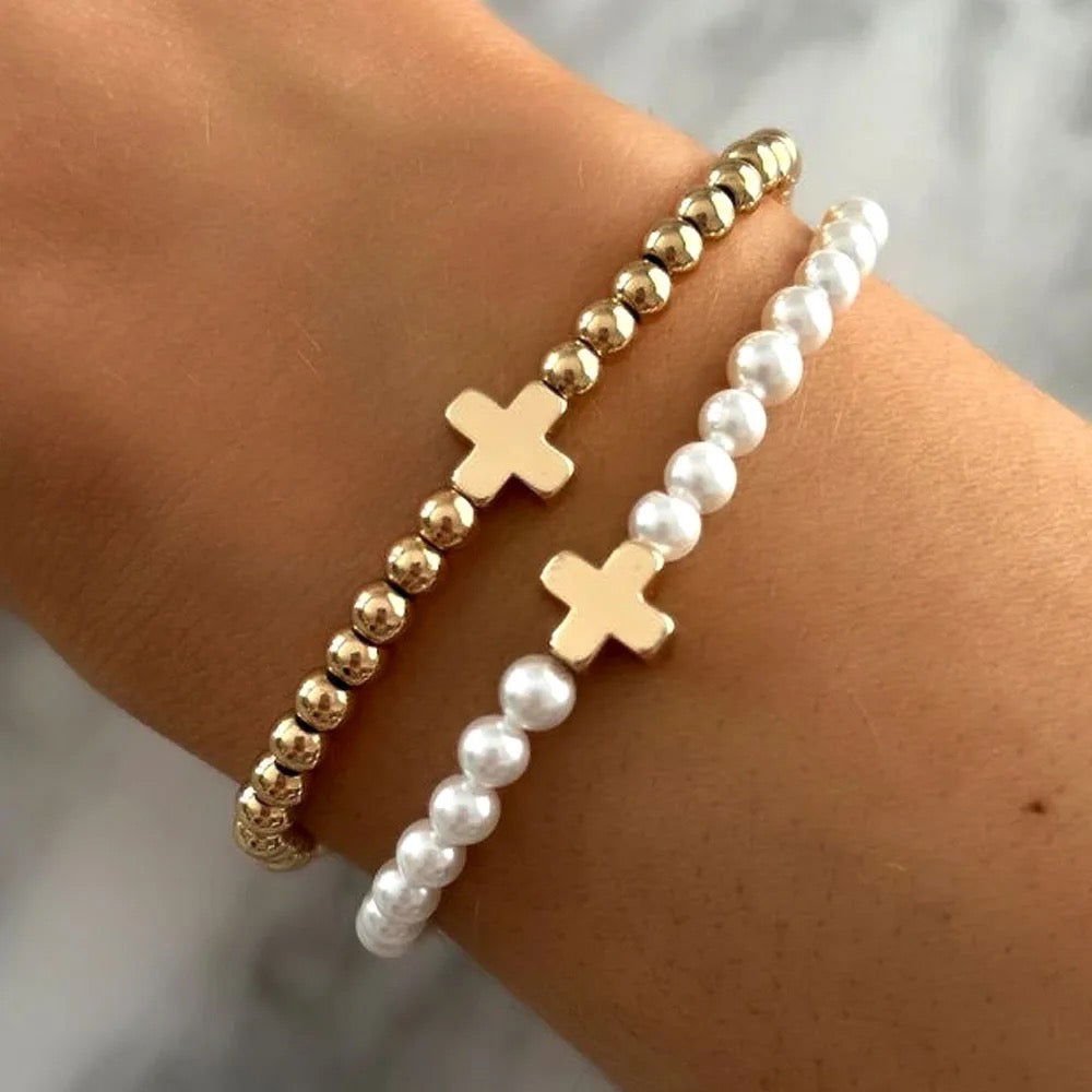 Gracie Cross Bracelet ~ Deep South Originals - themonogram manor 