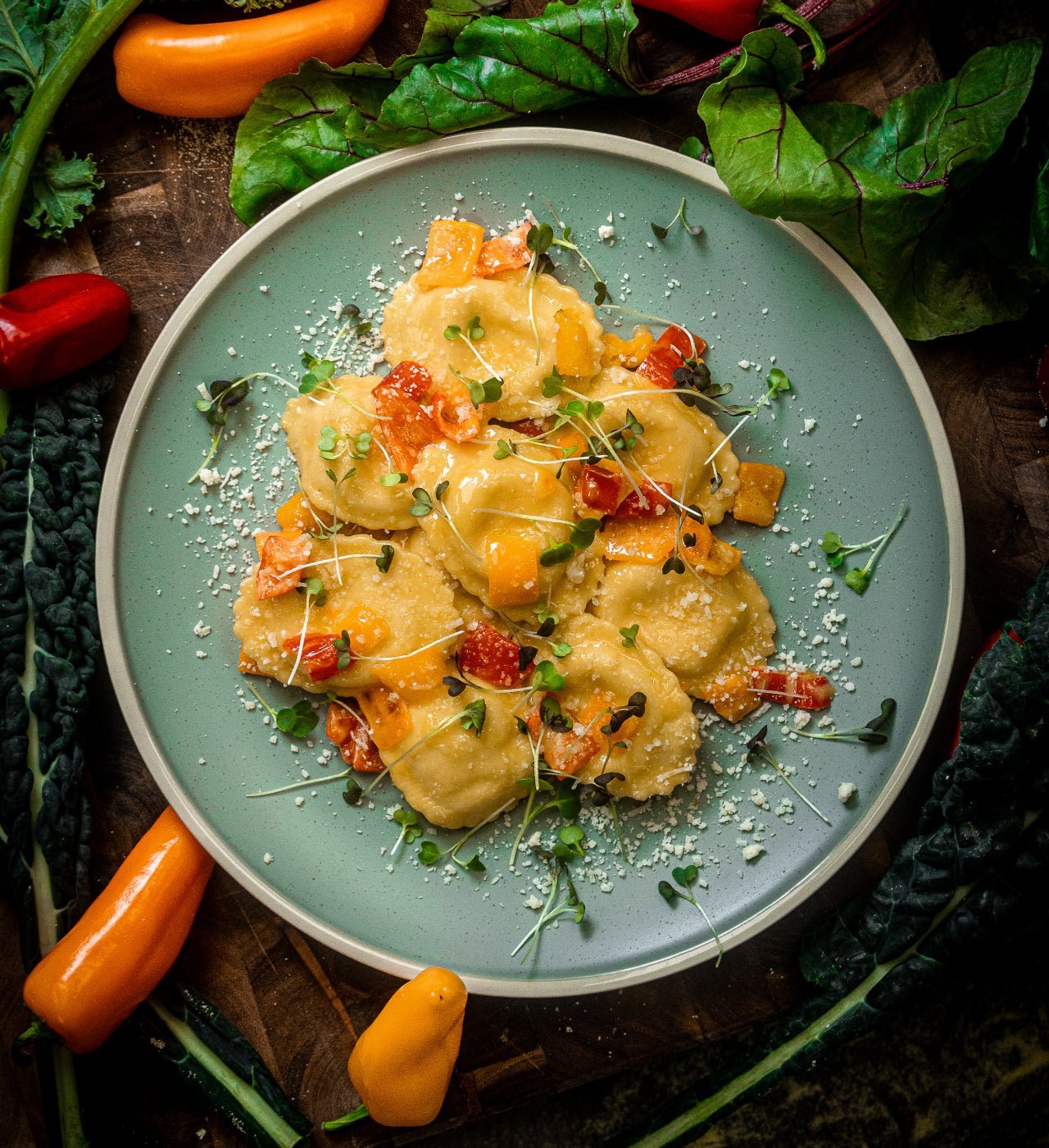 Roasted Corn Ravioli - themonogram manor 
