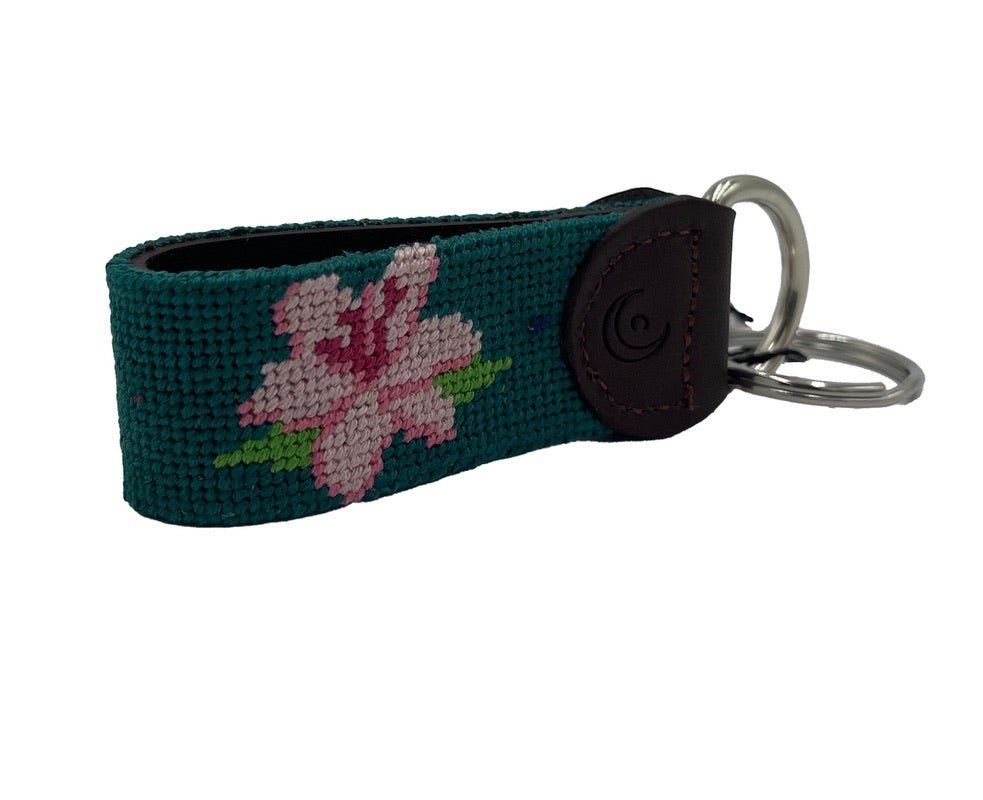 Key Fob - Azalea on Augusta Green - themonogram manor 