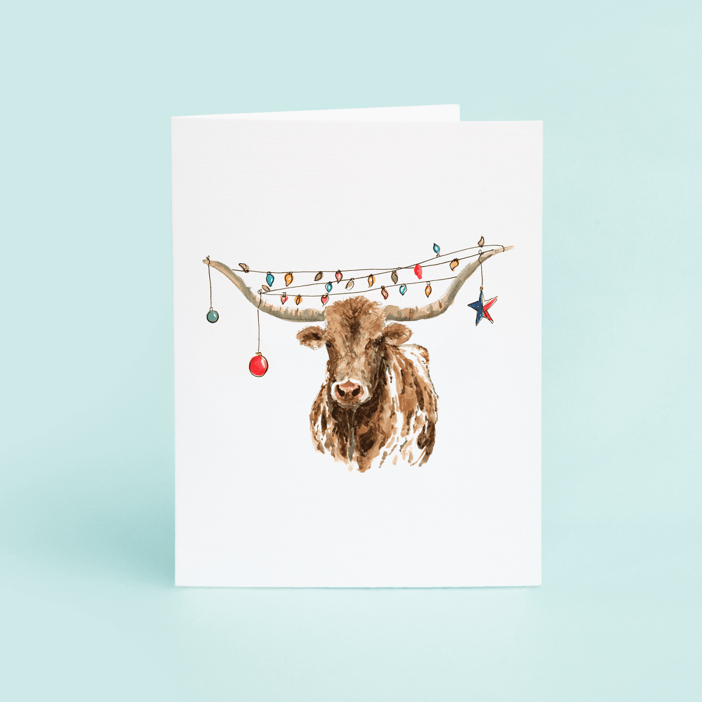 Texas Longhorn Christmas Card - themonogram manor 