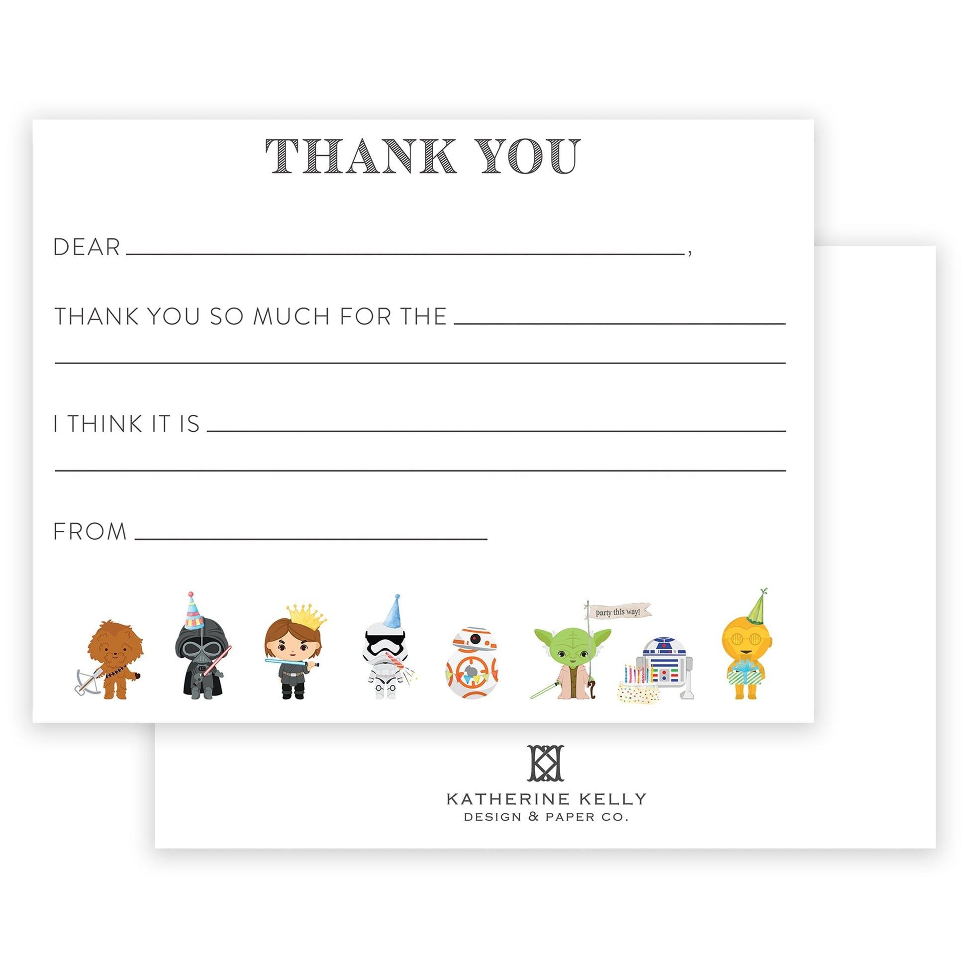 young jedi fill - in thank you note - themonogram manor 