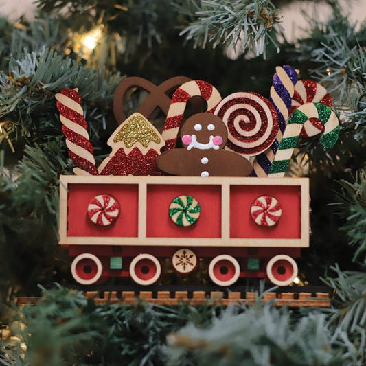 Candy Cane Train Car Ornament - themonogram manor 
