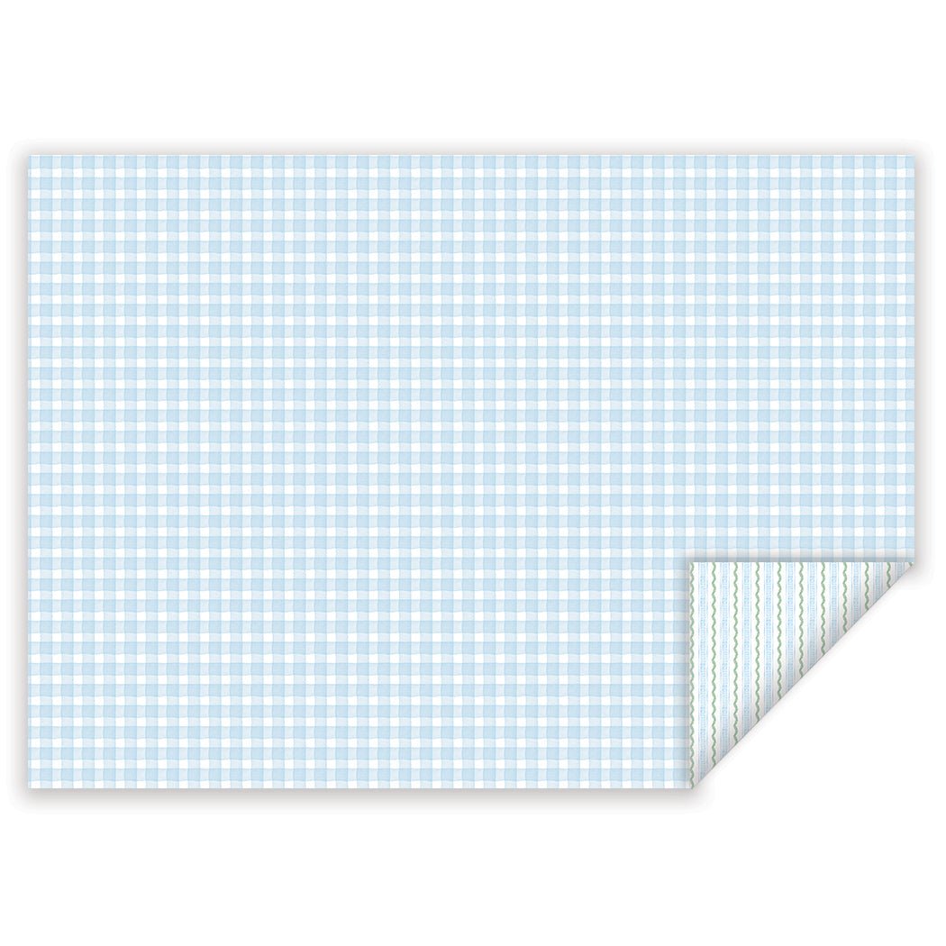 greenery stripe wrapping paper - themonogram manor 