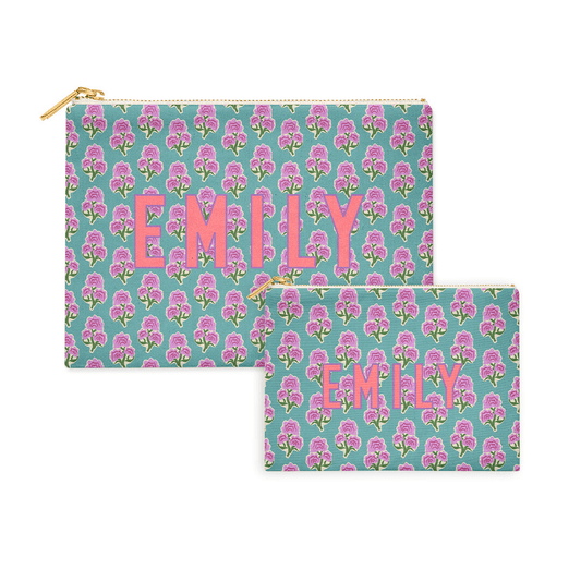 Flat Zip Pouch Set - Vera - themonogram manor 