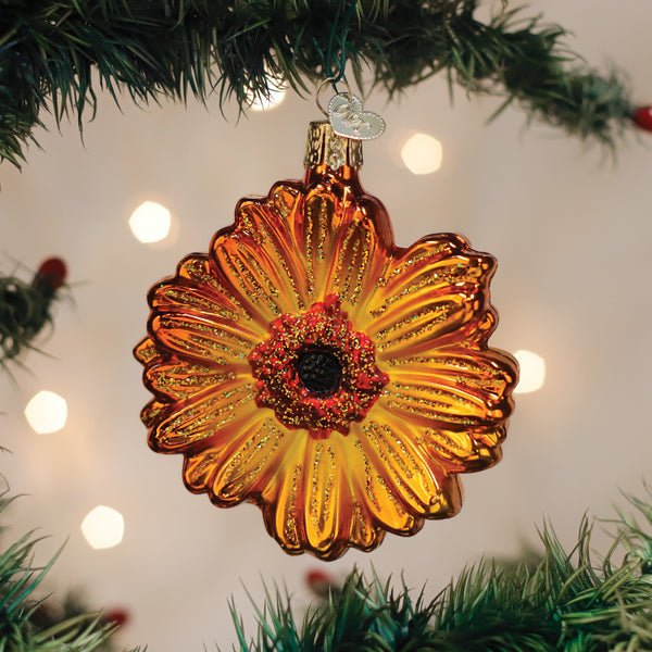 Sunset Gerbera Daisy Ornament - themonogram manor 