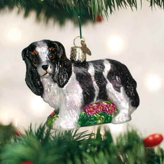 Black/white King Charles Spani Ornament - themonogram manor 