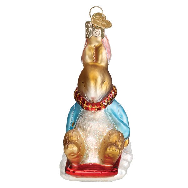 Peter Rabbit On Sled Ornament - themonogram manor 