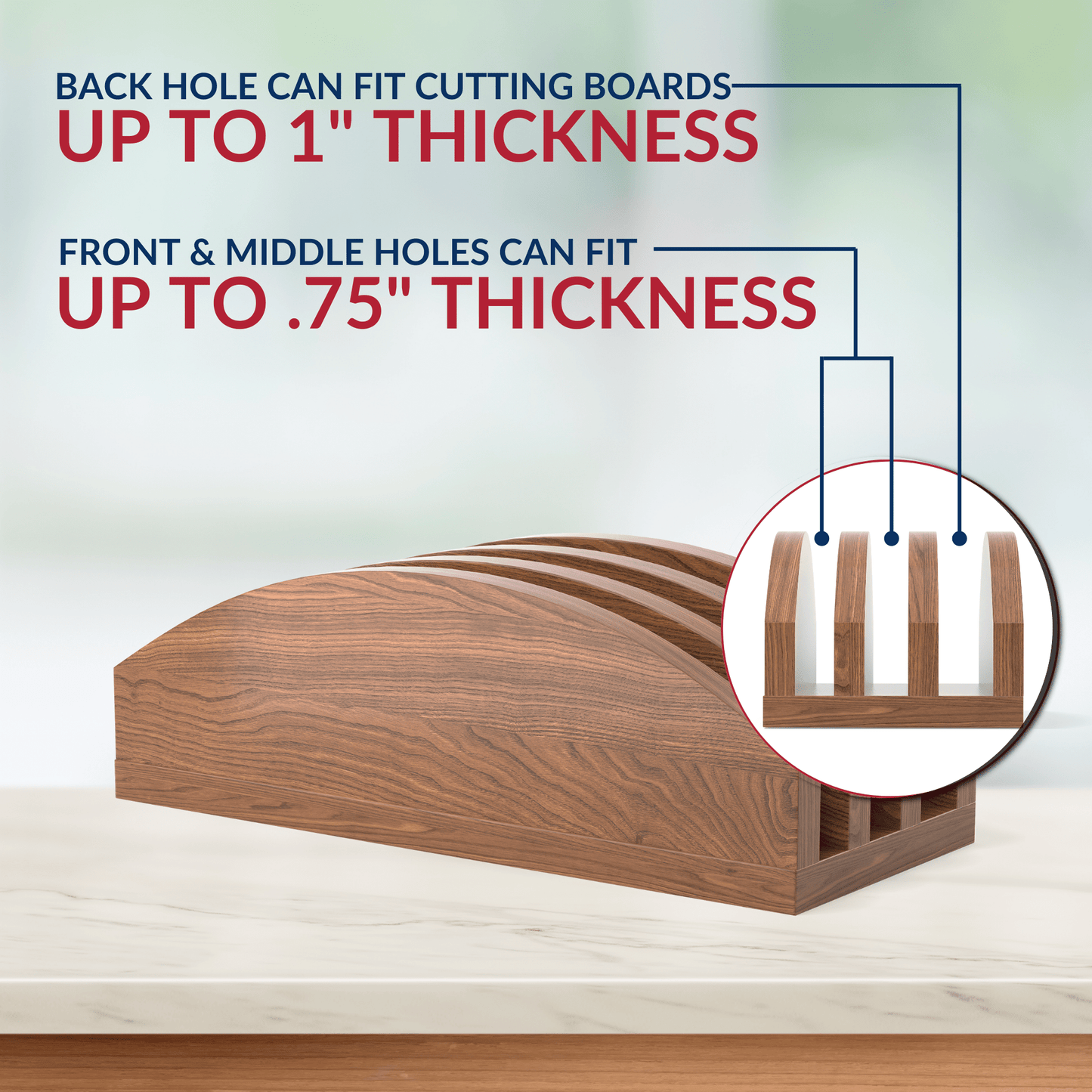 Premium Walnut Cutting Board Holder - Sturdy & Stylish - themonogram manor 