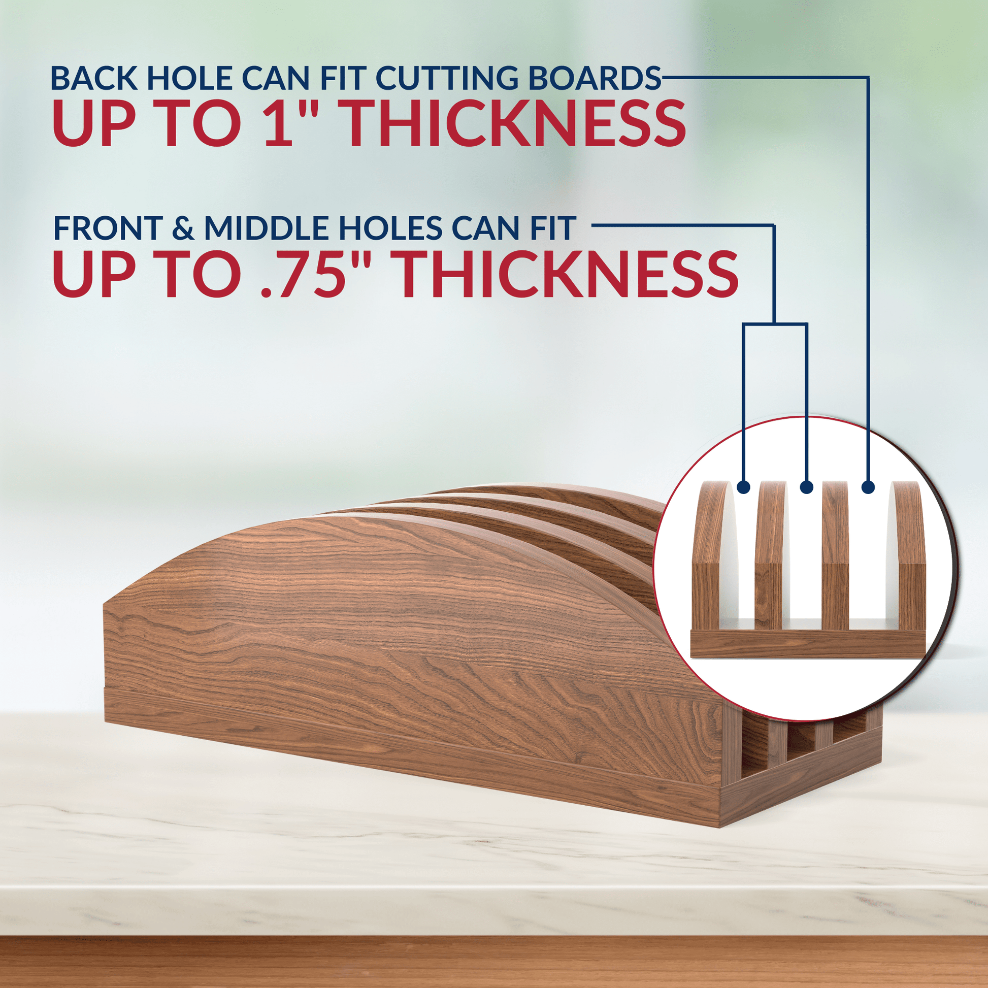 Premium Walnut Cutting Board Holder - Sturdy & Stylish - themonogram manor 
